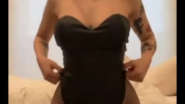 Noemie Lili cosplay bunny teasing with Erotic body