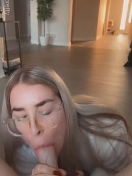 Jen Bretty blowjob BIG DICK husband !!! Cum in Mouth