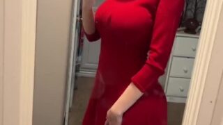 Mikahlynn Leaked Video – Blonde Girl Show Off Hot Body in Red Dress