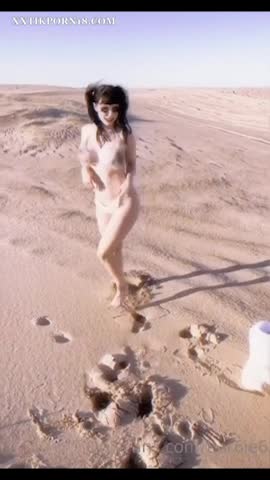 6ar6ie OF leak video – Nude Show off Lustful body in the sand