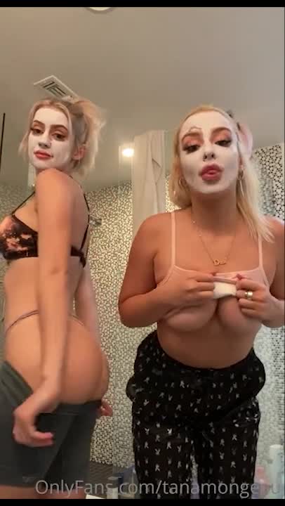 Tana Mongeau onlyfans leak – Dual girls show tits / Ass