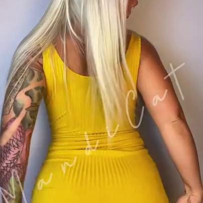 MandiCat Nude Strip Yellow Lingerie Video Leaked