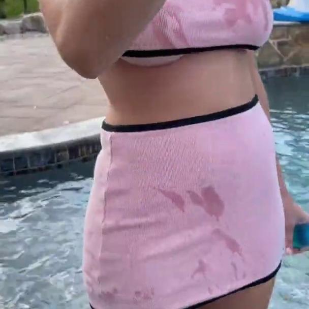 Christina Khalil Nude Striptease Pool Video Leaked