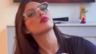 Brenda Trindade Glasses Titfuck And Blowjob POV Video