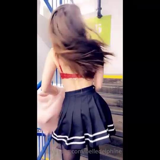 Belle Delphine Stripping and Teasing in Public Video