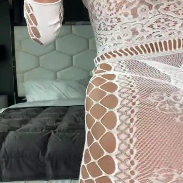 Hayley Maxfield Topless Fishnet Lingerie Video Leaked