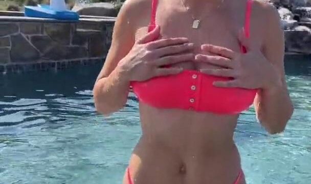 Christina Khalil Nude Pool Stripease Video Leaked