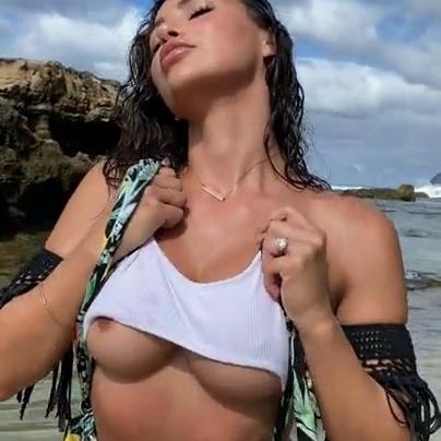 Ana Cheri Nude Teasing at Beach Video Leaked