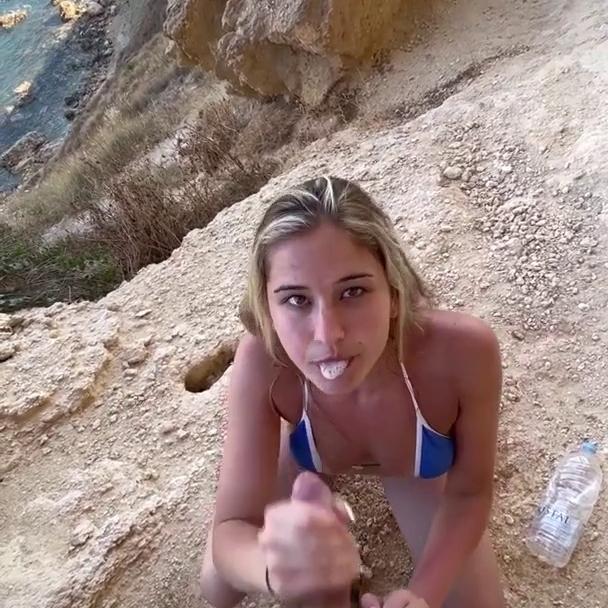 Miss Rager Outdoor Blowjob Facial on Cliff Video Leaked